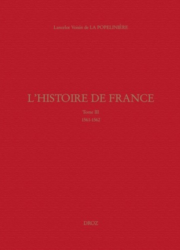 Cover of Book "L'Histoire de France"--red linen cover with gold embossed title.