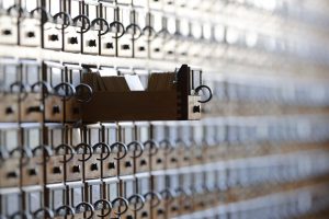 rows of card catalogue drawers are pictured in the Memorial Library at the University of Wisconsin-Madison on March 29, 2012.