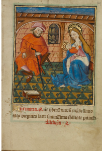 An image of the Holy Family at home.