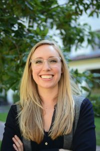 Outdoor headshot of Katherine Jensen.