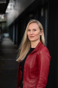 This is a headshot of Kate Kirkpatrick.