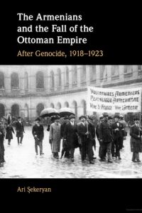 The cover of the book "The Armenians and the Fall of the Ottoman Empire" with a photograph of the Demonstration at Versailles.