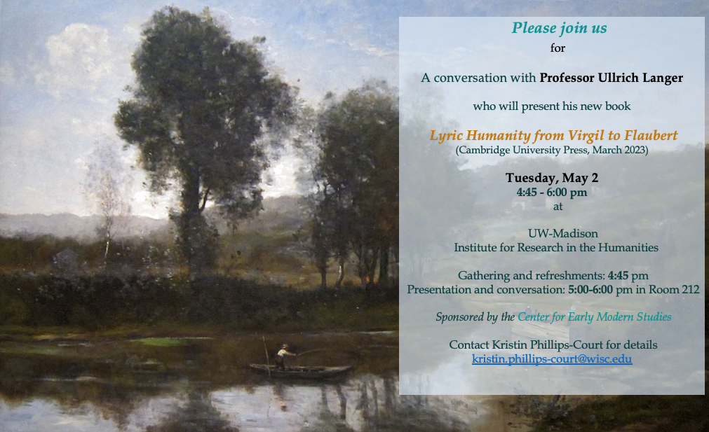 Event poster for "A conversation with Professor Ullrich Langer."