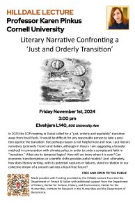 Event poster for Karen Pinkus's lecture.