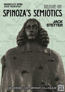 Event poster for Jack Stetter's talk.