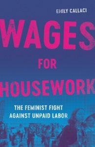 This is an image of the cover for Callaci's book. The title is placed in pink font. Below is an image of women protesting. 