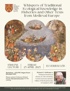Event poster for Medieval Studies lecture on Friday, April 25.