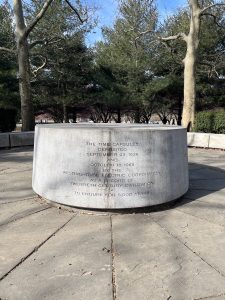 Marker for the Westinghouse World’s Fair time capsules in Flushing Meadows, Queens, NY
