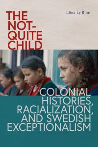 Image of book cover with a banner of children sitting in a row on it. 
